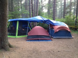 Our campsite at Pog Lake, Algonquin Park.