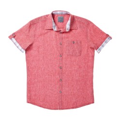 Point Zero(R) Men's Cotton-Linen Short-Sleeve Shirt $29.99_